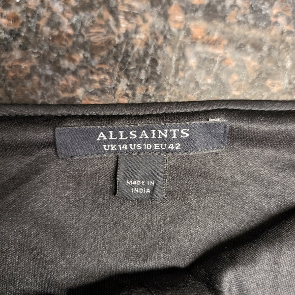 Allsaints Cassidy Zip Up Embellished Mini Skirt - Black studded - Picture 9 of 13